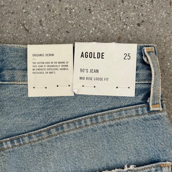 AGOLDE 90's Mid Rise Loose Fit Jeans in Unhinged NWT - Picture 8 of 12